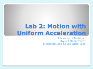 Lab 2: Motion with Uniform Acceleration