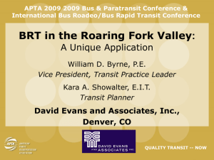 BRT in the Roaring Fork Valley - the National Bus Rapid Transit