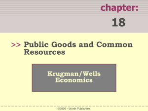 Krugman's Chapter 20 PPT - Public Goods and Common Resources