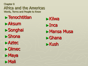Africa & the Americas 2000 B. C.—1500 A. D.