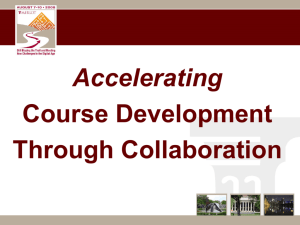 Accelerating Course Development Through Collaboration