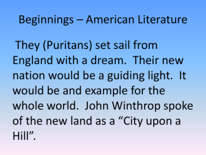 Beginnings * American Literature