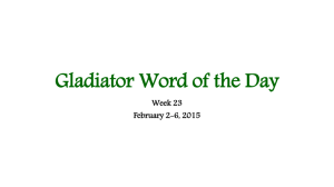 Gladiator Word of the Day