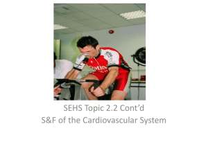 Sehs Topic 2.2 Continuation Of Sf Of Cardiovascular System