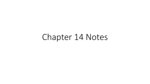Chapter 14 Notes