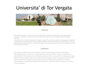 Universita* di Tor Vergata