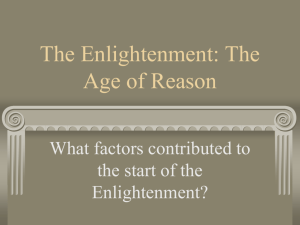 The Enlightenment: The Age of Reason