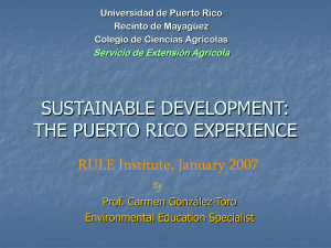 sustainable development: the puerto rico experience