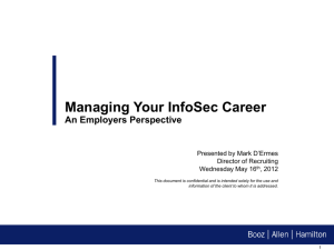 Managing Your InfoSec CareersV(10)