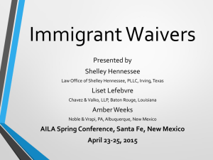 4. Family: Immigrant Visa Waivers