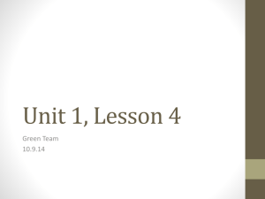 Unit 1, Lesson 4 - Issaquah Connect