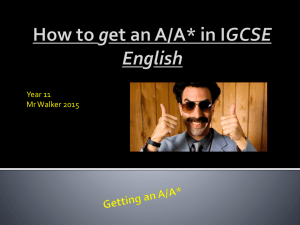 How to get an A - Language tips - BEW