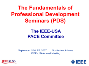 Professional Development Seminars - IEEE-USA