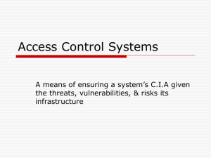 Access Control Systems.
