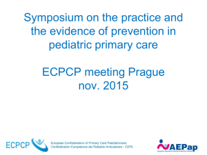 Symposium on the practice and the evidence of prevention in