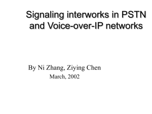 Signaling interworks in PSTN and Voice-over