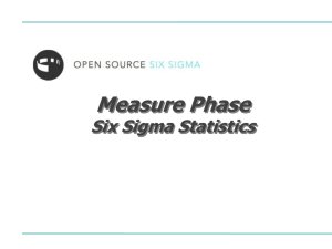 Measure - Six Sigma Statistics