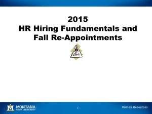 Fall 2015 Appointment Fundamentals