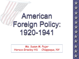 American Foreign Policy in the 1920s & 1930s