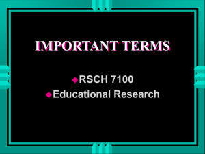 Important Terms - College of Education