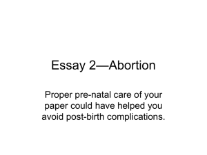 Essay 2—Abortion