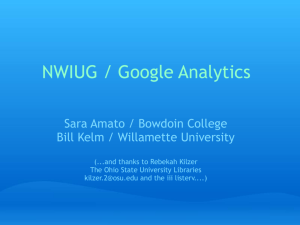 NWIUG / Google Analytics
