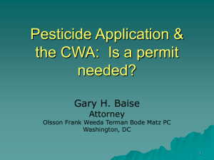 Pesticide Application & the CWA: Is a permit needed?