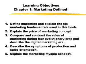 Chapter 1: Marketing Defined - Delmar