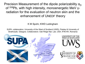 Precision measurments of the dipole polarizability pf Pb - ELI-NP
