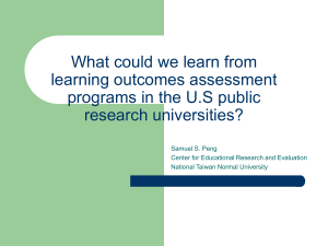 What could we learn from learning outcomes assessment programs