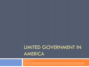 Limited Government in America