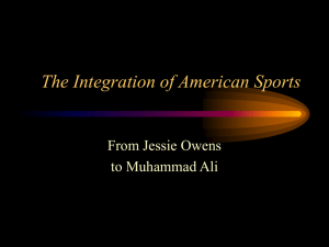 The Integration of American Sports
