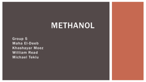 chemicals derived from methanol & processes