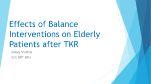 Effects of Balance Interventions on Elderly Patients