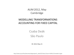 Modelling transformations and fixed capital - FAU