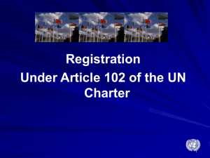 Registration under Article 102 of the UN Charter