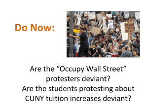 Are the “Occupy Wall Street” protesters deviant