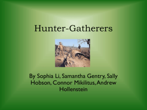 Hunter-Gatherers - harveytechworldhistory