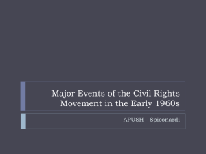 Major Events of the Civil Rights Movement in the Early 1960s