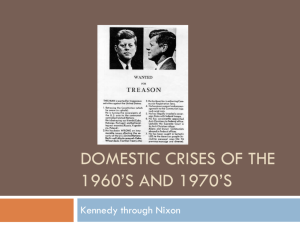 Domestic Crises of the 1960's and 1970's