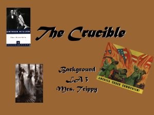 The Crucible Background powerpoint