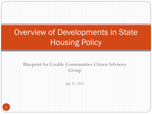 Overview of Developments in State Housing Policy