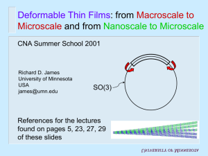 Deformable Thin Films: from Macroscale to Microscale and from