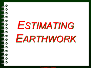 ESTIMATING EARTHWORK