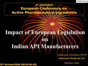 Impact of European Legislation on Indian Industries