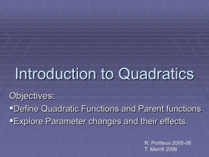 quadratic function