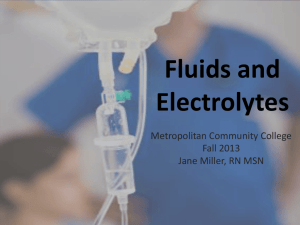 Fluids and Electrolytes - Metropolitan Community College