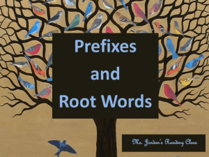 Prefix/Root Word PowerPoint Instructional