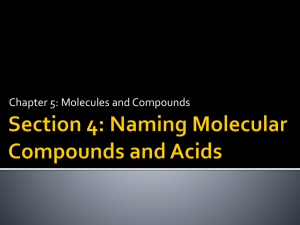 Naming Molecular Compounds and Acids PowerPoint