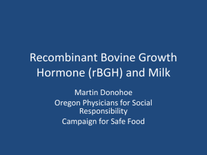 Recombinant Bovine Growth Hormone (rBGH)